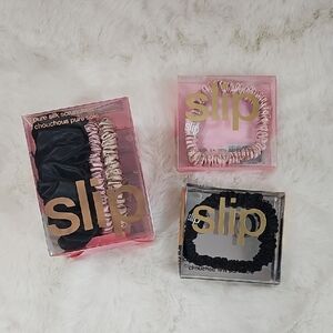 Slip 3 Pure Silk Scrunchies Set & 2 Pure Silk Skinny Scrunchies